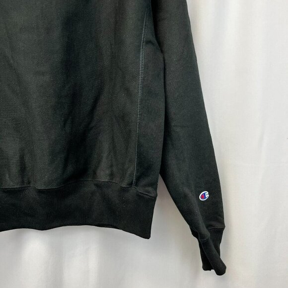 Champion Mens Black Long Sleeve Crew Neck Pullover Sweatshirt Size Small New - Picture 5 of 10